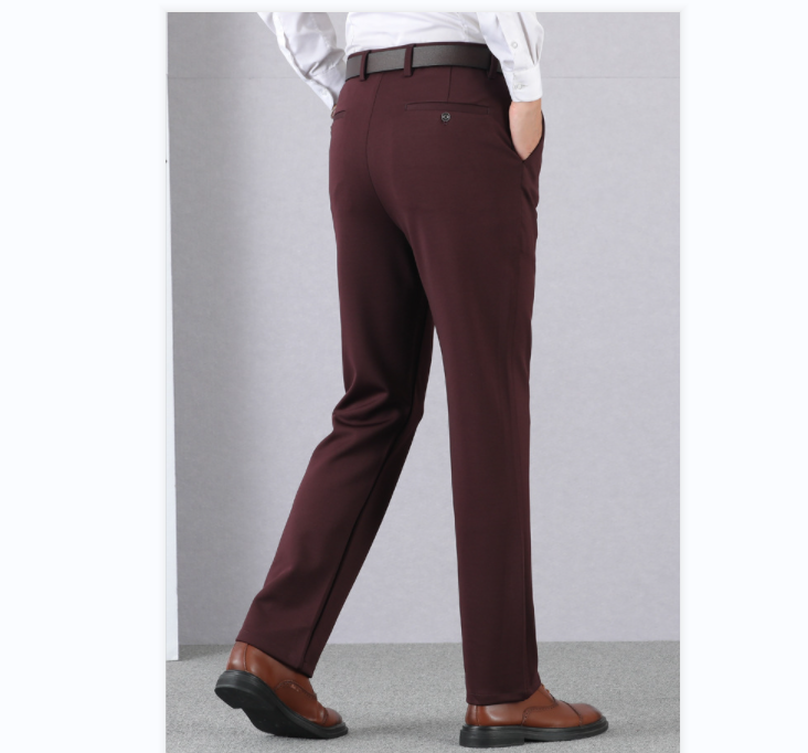(Achetez-en deux, obtenez la livraison gratuite) Pantalon de costume classique extensible pour homme