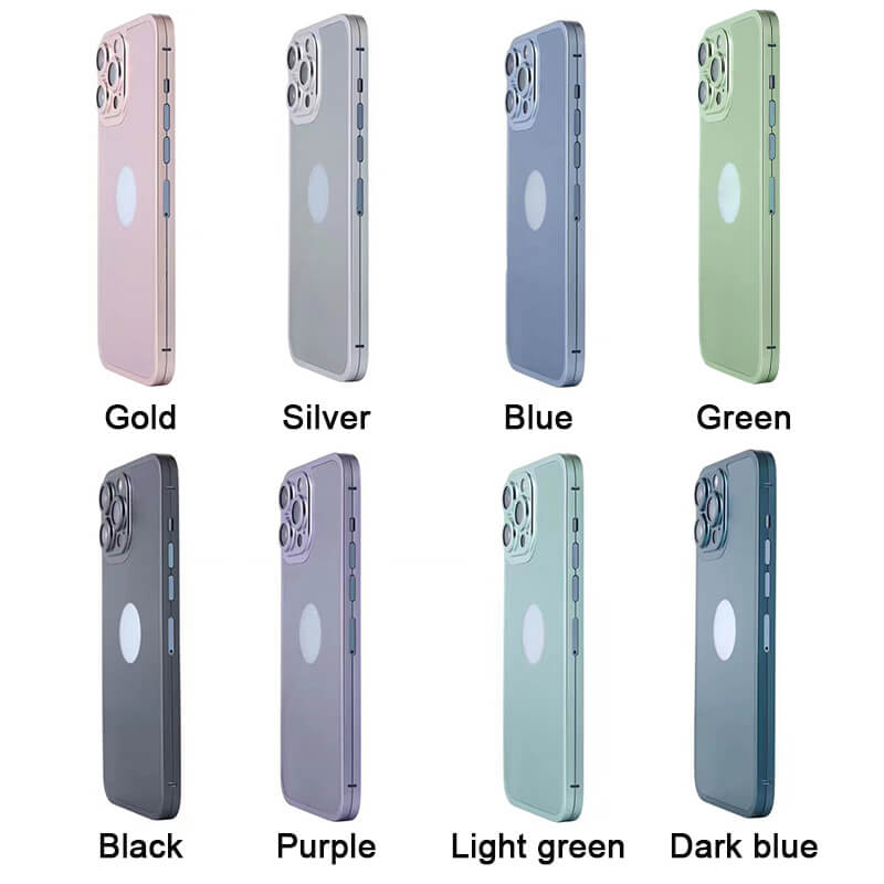 Coque de téléphone en alliage de titane avec verre double face et couvercle intégral