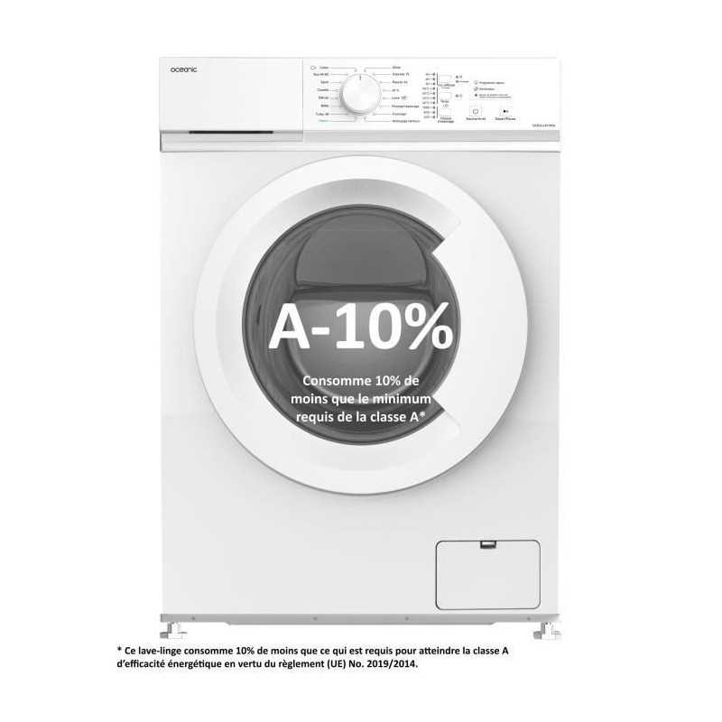 Lave-linge frontal OCEANIC OCEALL610WA - 6 kg - Induction - 60 cm - 1000 tr/min - Blanc