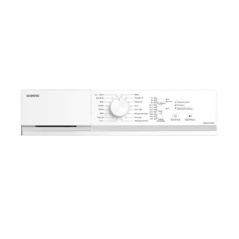 Lave-linge frontal OCEANIC OCEALL610WA - 6 kg - Induction - 60 cm - 1000 tr/min - Blanc