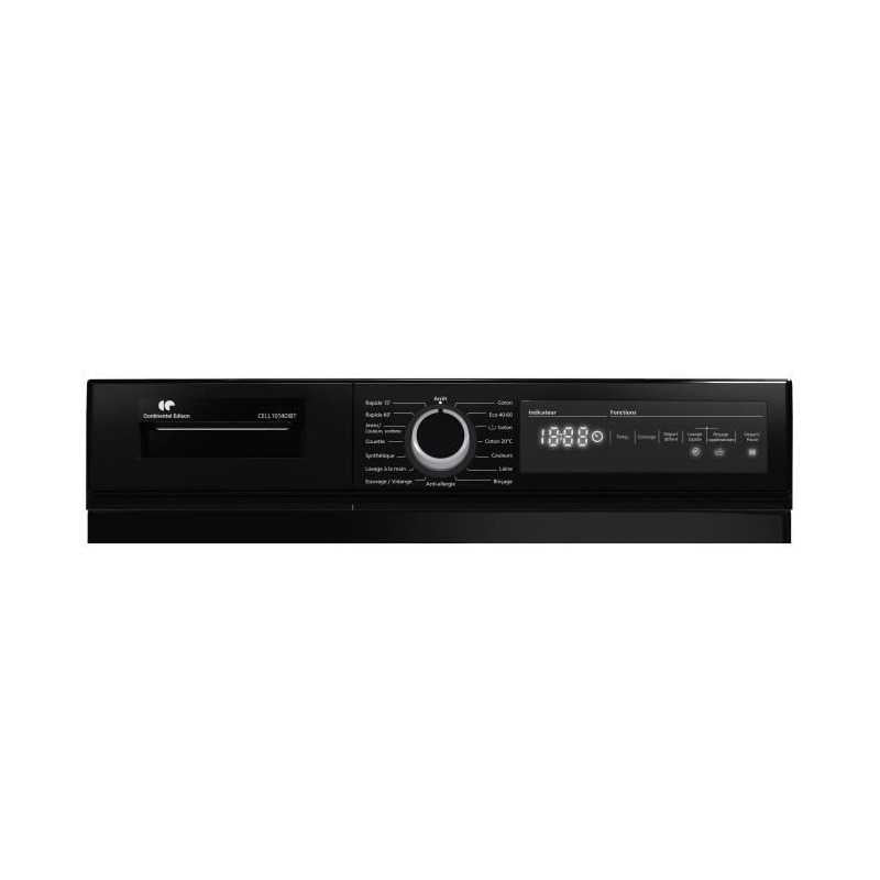 Lave-linge frontal CONTINENTAL EDISON CELL10140IBT - 10 kg - Largeur 59,6 cm - moteur à induction - noir mat