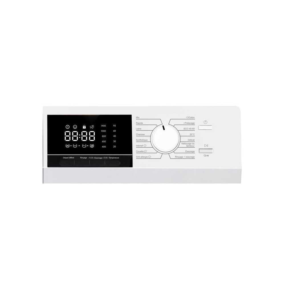 Lave-linge frontal - CONTINENTAL EDISON - CELL12140IWP - 12 kg - Induction - 60 cm - 1400 tr/min - Blanc