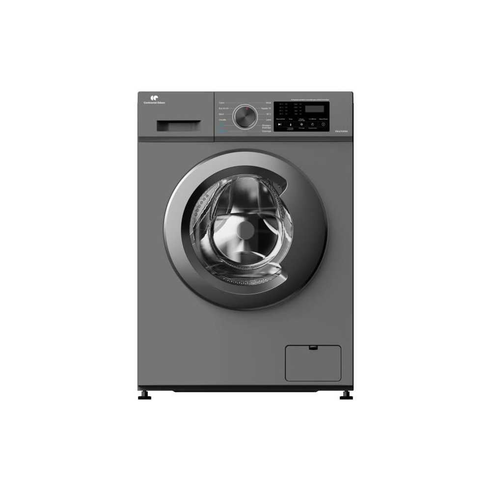 Lave-linge frontal - CONTINENTAL EDISON - CELL712IS3 - 7 kg - Induction - 60 cm - 1200 tr/min - Argent