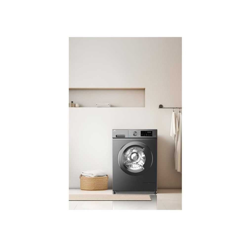 Lave-linge frontal - CONTINENTAL EDISON - CELL712IS3 - 7 kg - Induction - 60 cm - 1200 tr/min - Argent