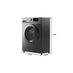 Lave-linge frontal - CONTINENTAL EDISON - CELL712IS3 - 7 kg - Induction - 60 cm - 1200 tr/min - Argent