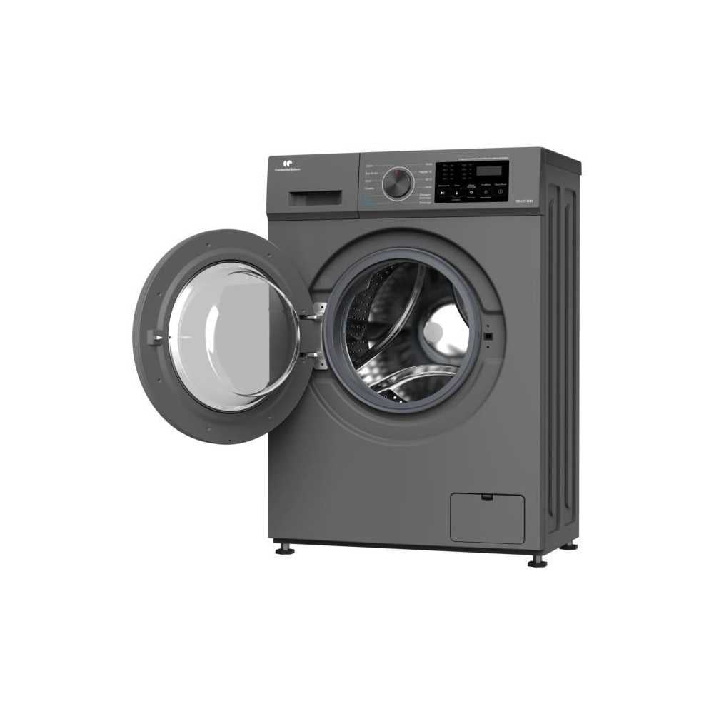Lave-linge frontal - CONTINENTAL EDISON - CELL712IS3 - 7 kg - Induction - 60 cm - 1200 tr/min - Argent