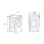 Washing machine - CONTINENTAL EDISON - CELL8140IS1 - 8kg - Induction motor - 60 cm - 1400 rpm - Silver