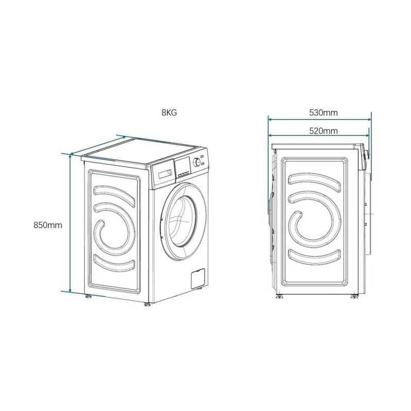 Washing machine - CONTINENTAL EDISON - CELL8140IS1 - 8kg - Induction motor - 60 cm - 1400 rpm - Silver