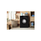 Lave-linge frontal - Pose libre - CONTINENTAL EDISON - CELL812IBP - 8 kg - Induction - 60 cm - 1200 tr/min - Noir mat