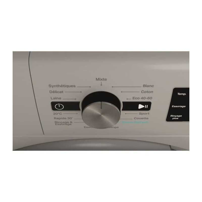 Washing machine WHIRLPOOL FFBP10489SBSVFR front loader - 10 kg - Induction - W60cm - 1400 rpm - Silver