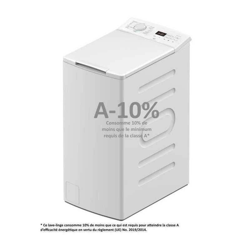 Lave-linge top - CONTINENTAL EDISON CELL712TW - 7 kg - Induction - 40 cm - 1200 tr/min - Blanc