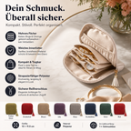 💎✨ Trousse à Bijoux Zippée avec Pompon – Intérieur Multi-Compartiments, Doublure Douce Anti-Rayures, Compacte & Idéale pour les Voyages – 8 Couleurs 🌈