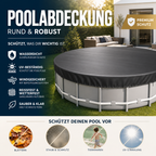 🏊 Bâche de Piscine Imperméable en Tissu Oxford 210D – Protection Robuste Anti-UV & Poussière, Piscines Hors Sol – 5 Tailles : 210–750cm 🛡️