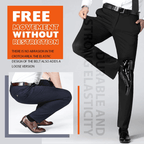 (Achetez-en deux, obtenez la livraison gratuite) Pantalon de costume classique extensible pour homme
