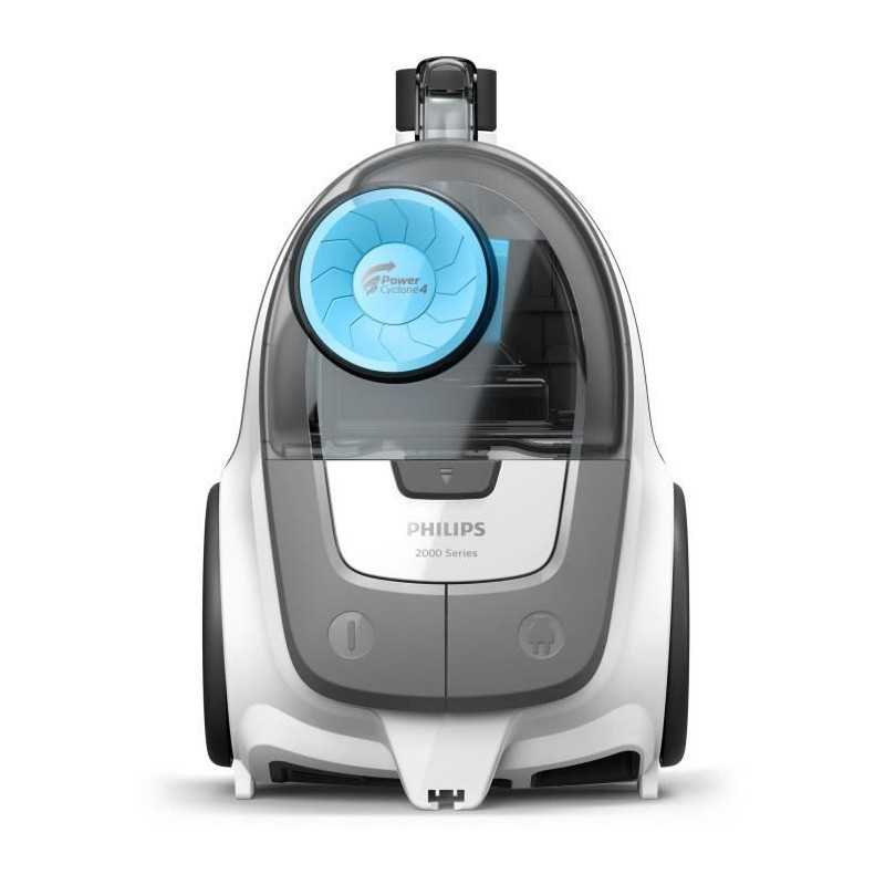 PHILIPS XB2122/09 Aspirateur sans sac Series 2000 - 850W - PowerCyclone 4 - 77dB - Blanc et bleu