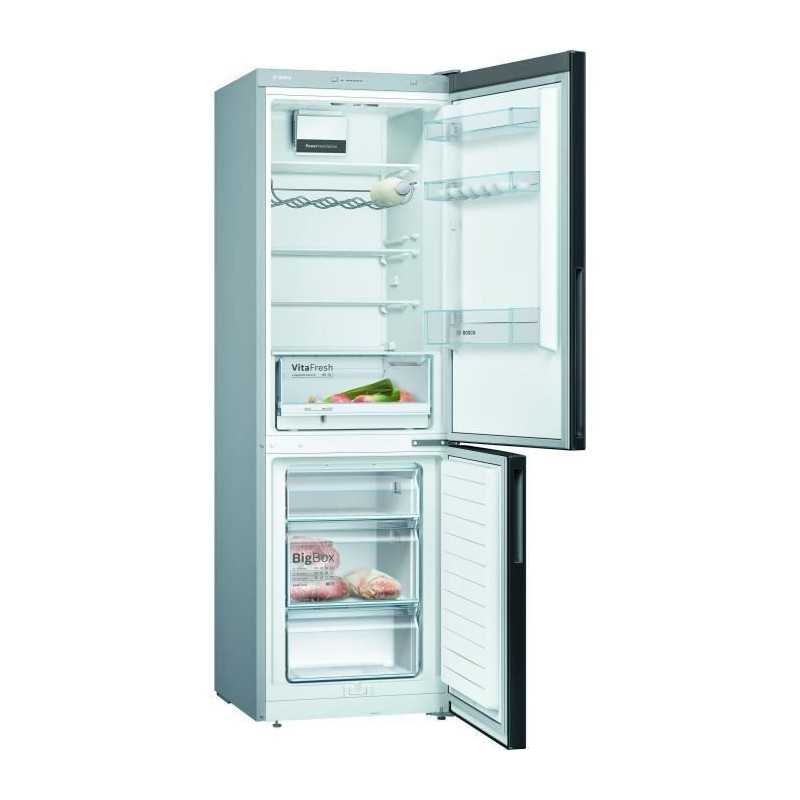 Combiné réfrigérateur-congélateur 214L Froid brassé BOSCH 60cm E, KGV36VBEAS