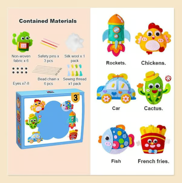 Le Meilleur Cadeau pour les Enfants - Kit de Couture Amusant à Faire Soi-même pour Enfants