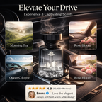 🌿 Désodorisant Voiture Design Montagne 110ml 🚗🏔️ - Extraits Naturels & Élimine les Odeurs | Parfum Longue Durée | 3 Parfums Premium (Longjing, Cologne, Rose) | Idéal pour Véhicules 💨