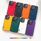 Étui magnétique en cuir pour iPhone