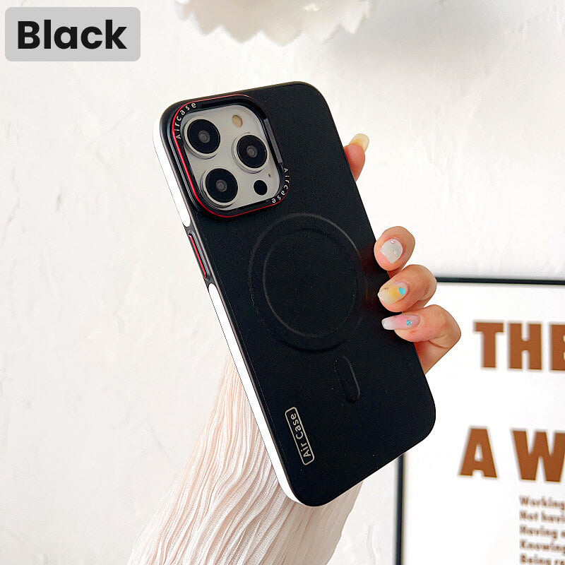 Étui magnétique en cuir pour iPhone