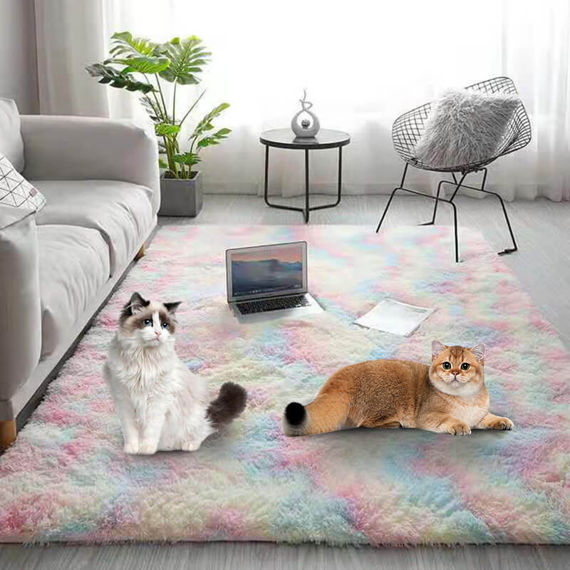 🛋️ 50% DE RÉDUCTION ! Tapis moelleux dégradé – Doux 4 cm, antidérapant, lavable en machine et design moderne pour salon, chambre et crèche ! 🎨✨