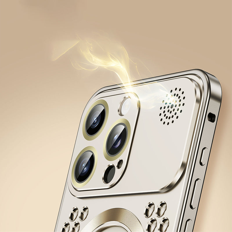 Étui de téléphone en métal avec dissipation de la chaleur, aromathérapie et résistance aux chutes