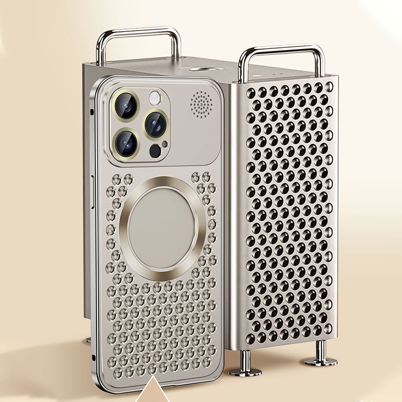 Étui de téléphone en métal avec dissipation de la chaleur, aromathérapie et résistance aux chutes
