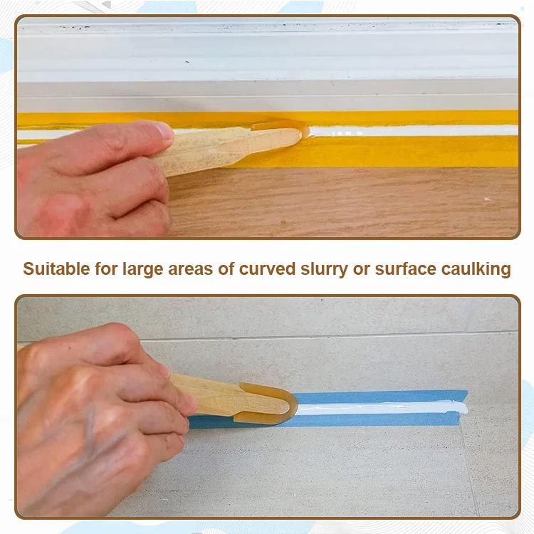 Outil de calfatage avec spatule en caoutchouc à longueur étendue