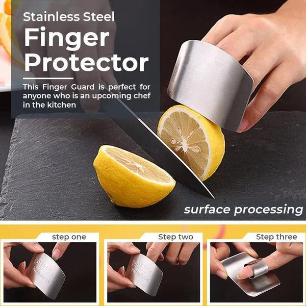👨‍🍳 Protège-Doigts Anti-Coupures en Acier Inoxydable 🔪✨ - Réglable | Antirouille | Pour Droitier et Gaucher | 1 ou 2 Doigts | Léger & Confortable | 50% DE RÉDUCTION