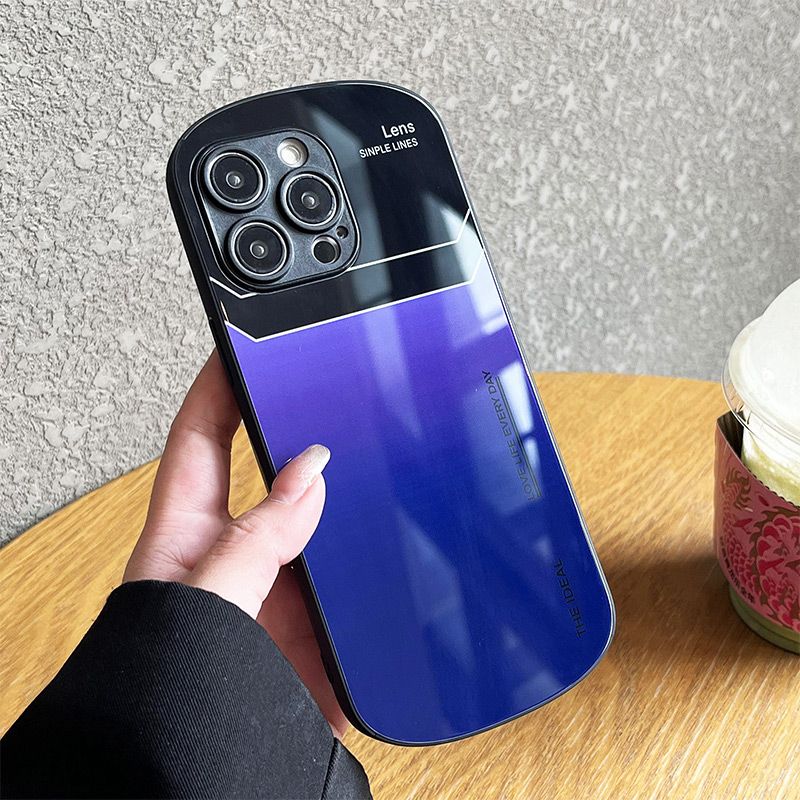 Coque de téléphone en verre dégradé pour iPhone