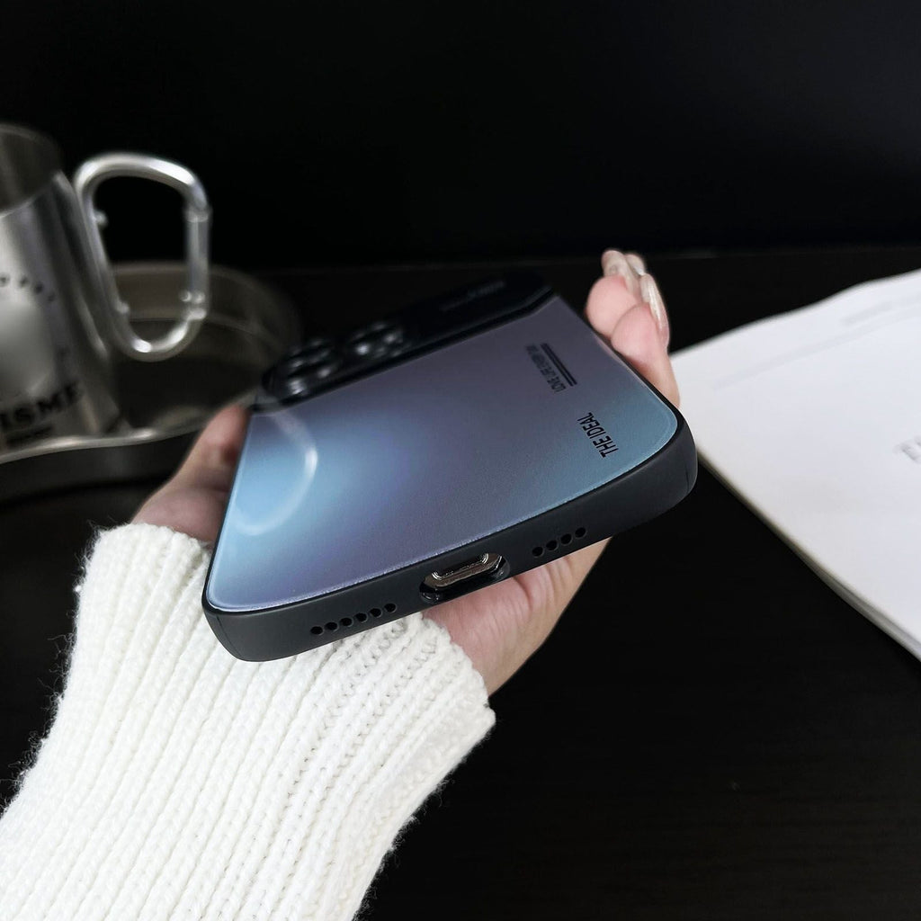 Coque de téléphone en verre dégradé pour iPhone