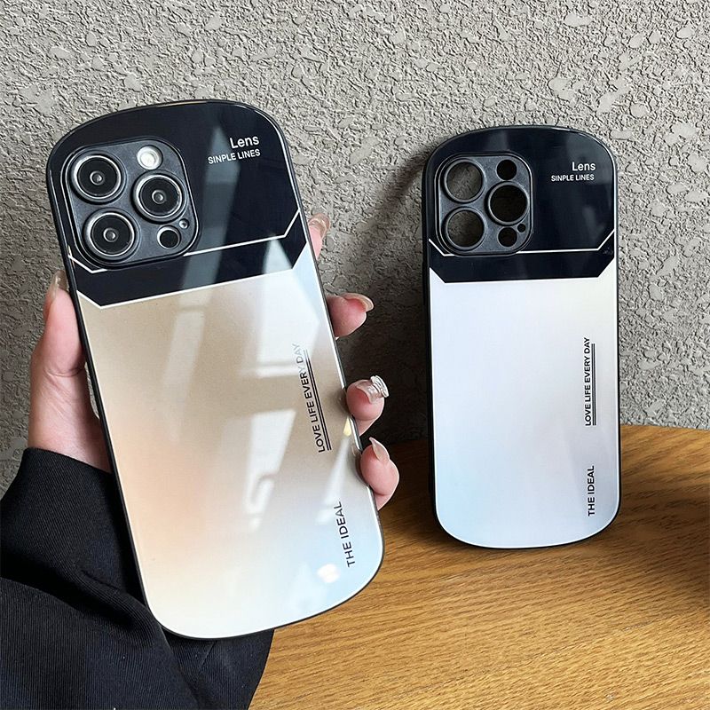 Coque de téléphone en verre dégradé pour iPhone