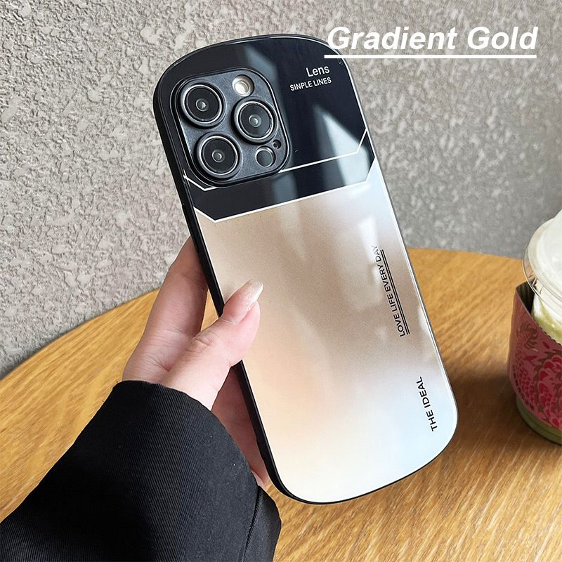 Coque de téléphone en verre dégradé pour iPhone