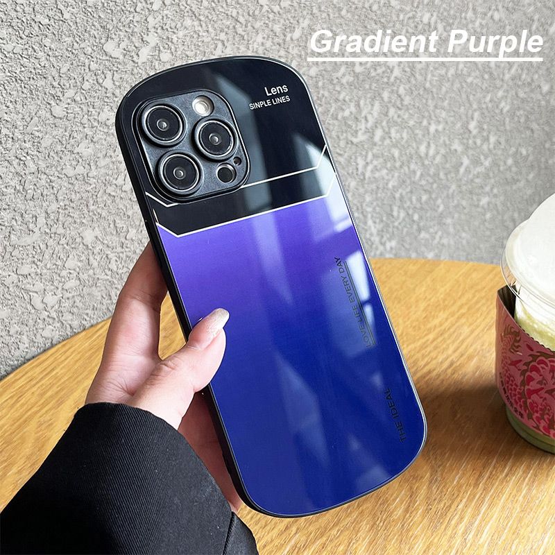 Coque de téléphone en verre dégradé pour iPhone