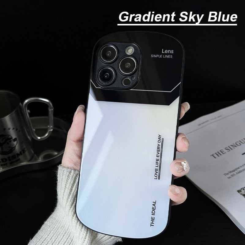 Coque de téléphone en verre dégradé pour iPhone