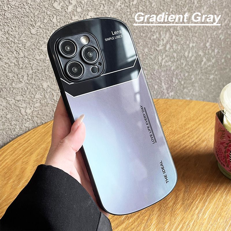 Coque de téléphone en verre dégradé pour iPhone