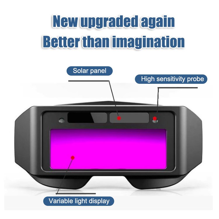 🥽✨ Lunettes de soudage auto-obscurcissantes à énergie solaire – Visière anti-reflet, protection UV, pour soudage à l'arc, MIG & TIG 🔧🛡️