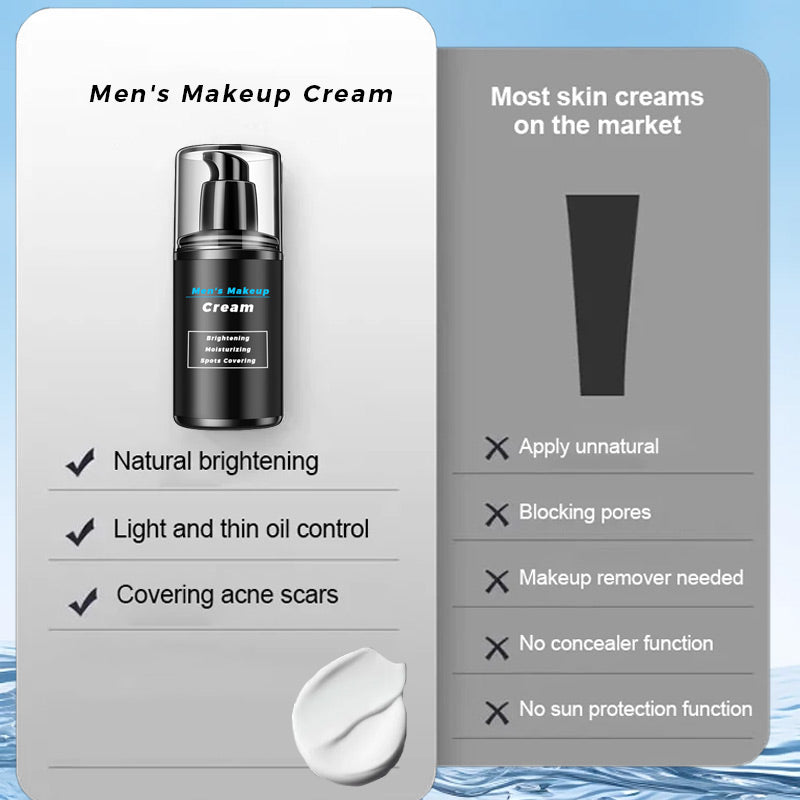 Crème de maquillage pour hommes pour éclaircir, hydrater et camoufler les imperfections