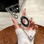 🔥Meilleur cadeau de vente chaude🔥Étui de téléphone transparent ultra-mince avec anneau magnétique pour Samsung