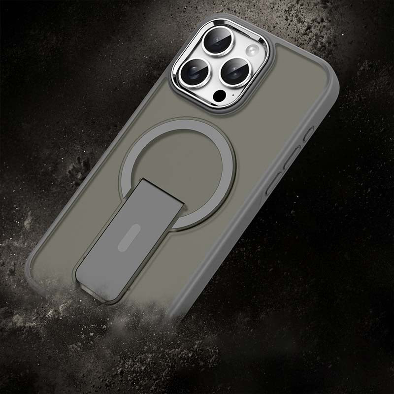 Coque Magnétique Antichoc avec Support pour iPhone Séries 15-11
