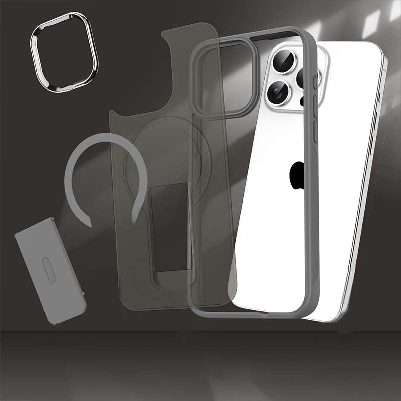 Coque Magnétique Antichoc avec Support pour iPhone Séries 15-11
