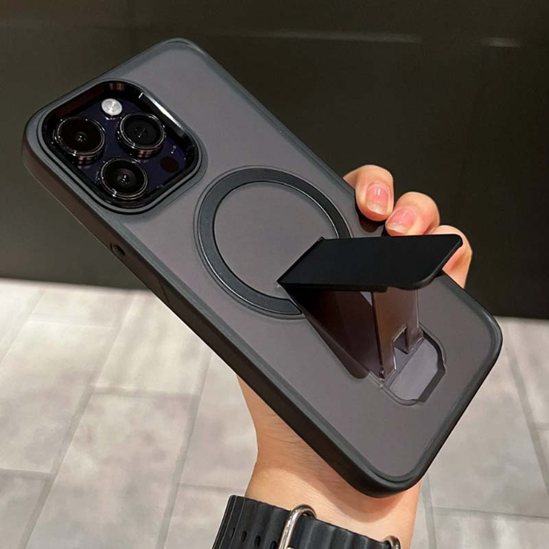 Coque Magnétique Antichoc avec Support pour iPhone Séries 15-11