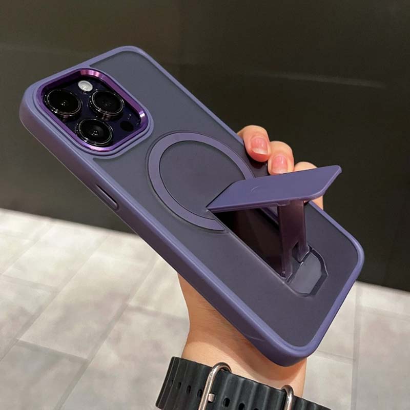 Coque Magnétique Antichoc avec Support pour iPhone Séries 15-11