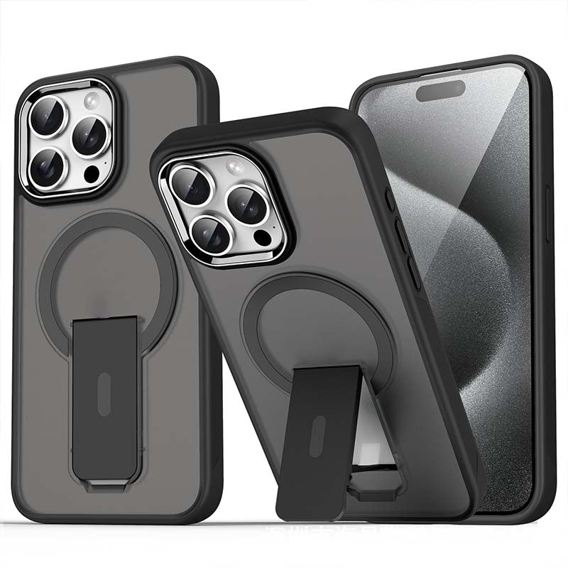 Coque Magnétique Antichoc avec Support pour iPhone Séries 15-11