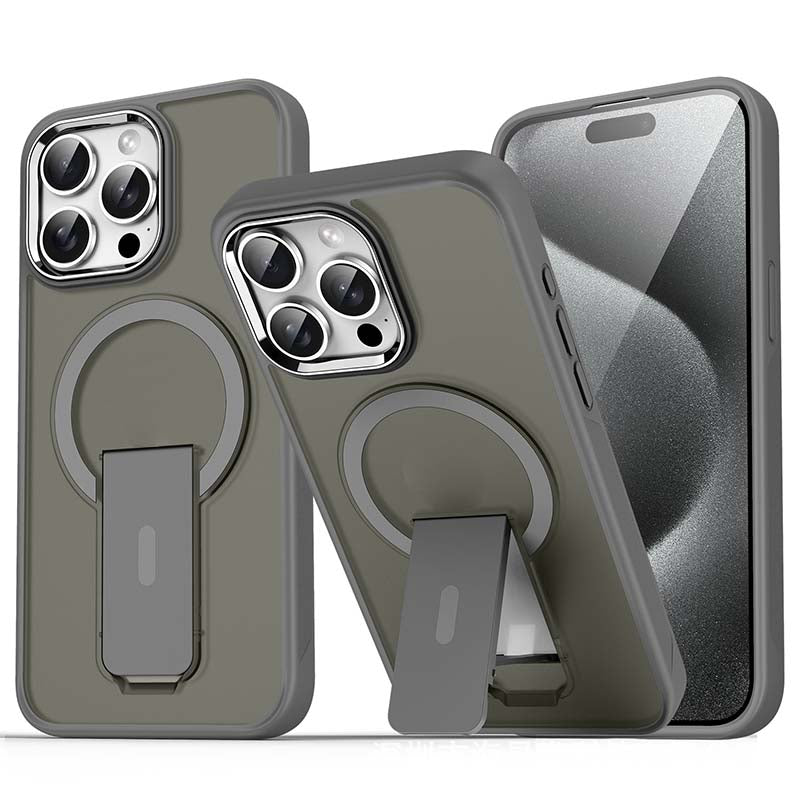 Coque Magnétique Antichoc avec Support pour iPhone Séries 15-11