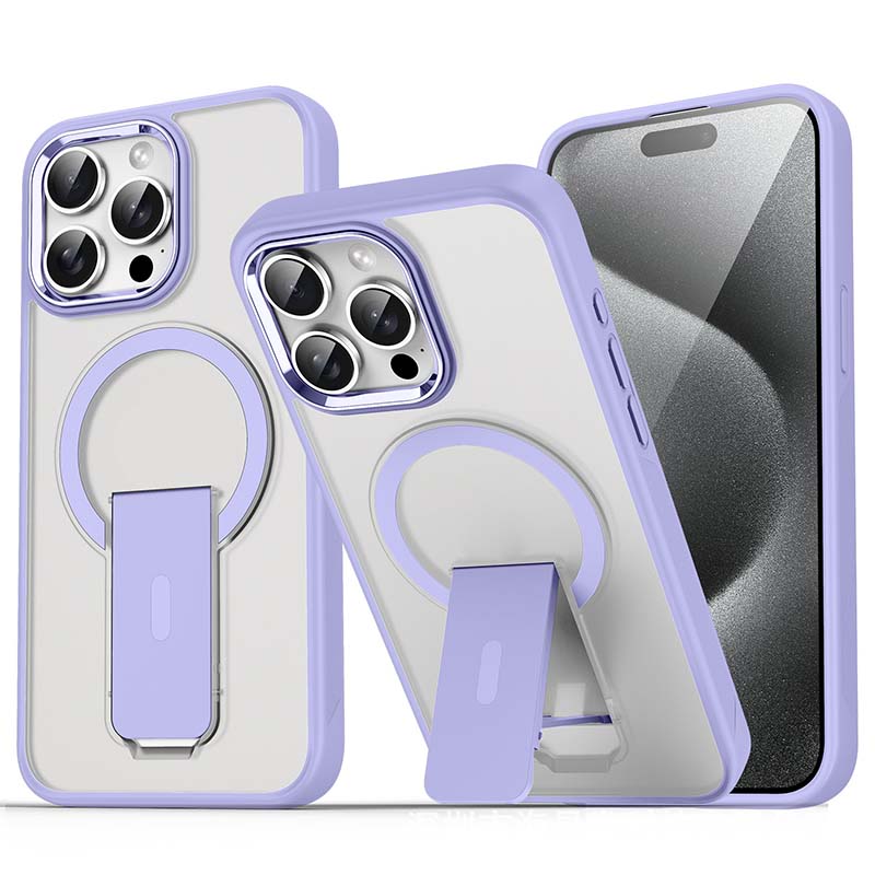 Coque Magnétique Antichoc avec Support pour iPhone Séries 15-11