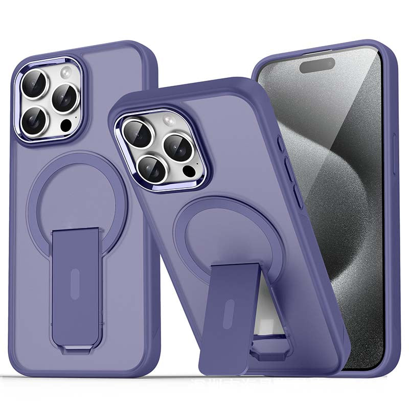 Coque Magnétique Antichoc avec Support pour iPhone Séries 15-11