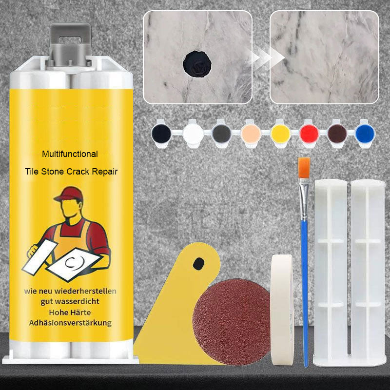 Kit de réparation multifonctionnel pour fissures de carrelage et de pierre