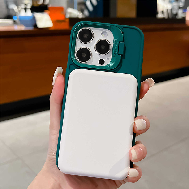 Étui magnétique en silicone avec support d'objectif invisible