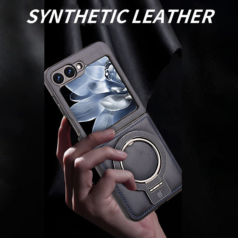 Coque magnétique avec anneau-support pour Galaxy Z Flip Series